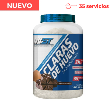 Proteína de Claras De Huevo Deshitradas, 35 servicios, Sabor Chocolate De Barra – NST