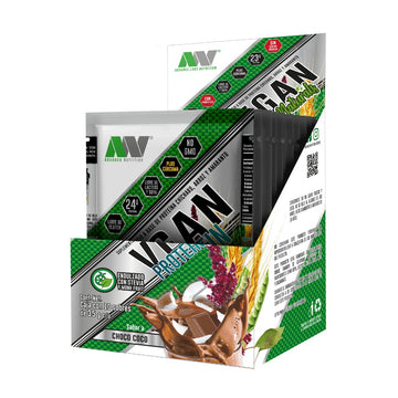 Vegan Protein Choco Coco, 10 sobres x 35 g c/u - Proteína vegetal (chícharo, arroz y amaranto)