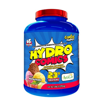 Proteína Hydro Comics, 23g proteína, 5 lbs, con ingrediente patentado Astragin®️ - Comics Energy