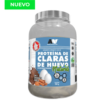 Proteína en polvo de Claras de Huevo Deshitradas, Varios Sabores (900g) Sin azúcar añadida