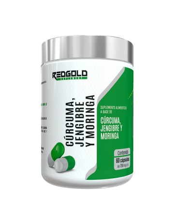 Curcuma, Jengibre y Moringa 60 Cáps 758 mg c/u RG Naturals