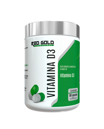 Vitamina D3 60 Cápsulas 750 mg c/u Red Gold Naturals