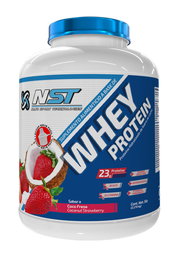 NST Whey Protein Suero de leche con encimas digestivas 65 Servicios 5 Lbs