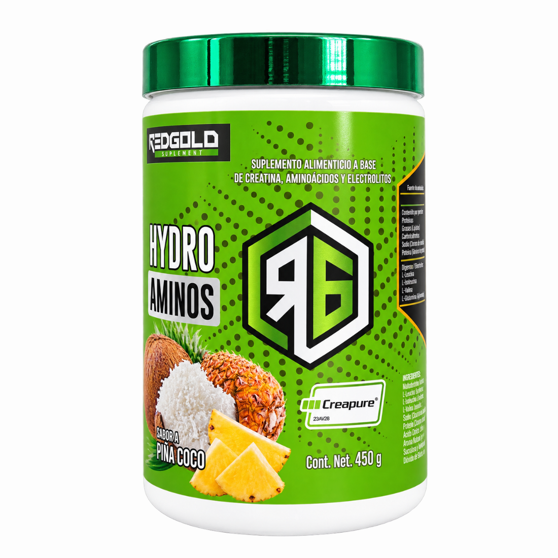 Hydro Aminos - Aminoácidos + Creapure® RedGold  y Electrolitos (450g)