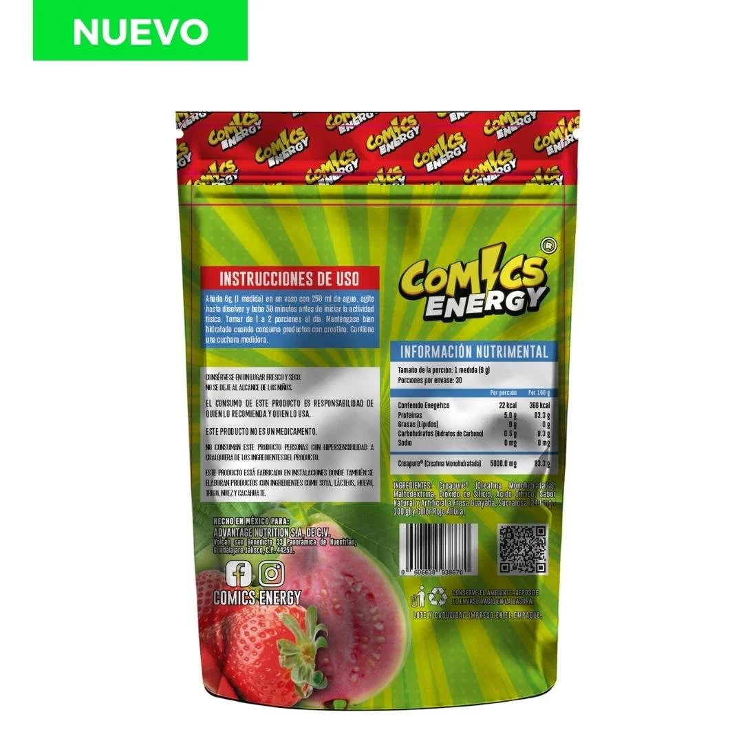 Creatina WTF, 180g, Con Creapure ®️ – Comics Energy