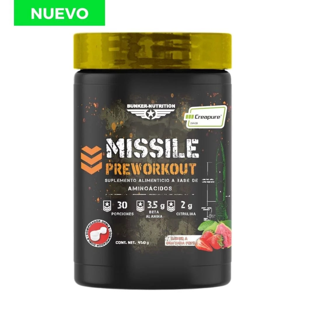 Missile Preworkout, 450g, Con Creapure ®️ – Bunker Nutrition