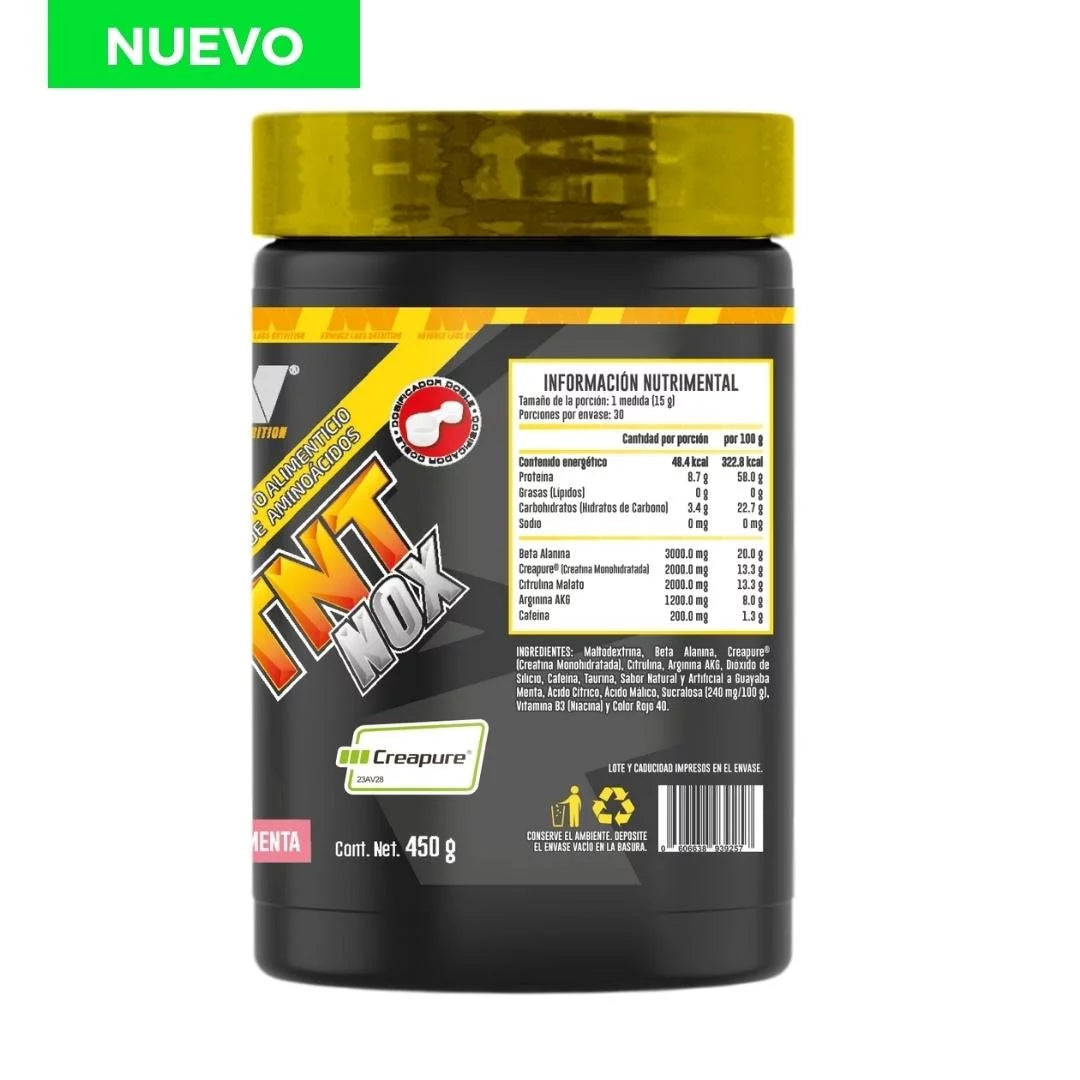 TNT NOX, 450g, Con ingrediente patentado Creapure ®️ – Advance Nutrition