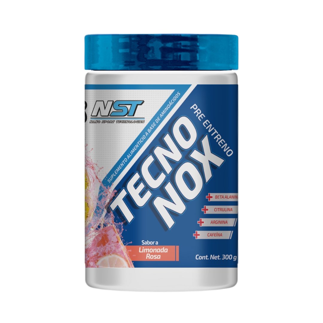 Tecno Nox, Pre Entrenador Potente Y Efectivo, Sabor Limonada Rosa, 300g – NST