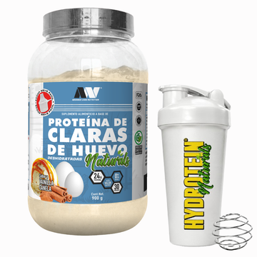 Proteína en polvo a base de Claras de Huevo deshidratadas versión naturals 900 grs STEVIA & FRUTO DEL MONJE + Shaker