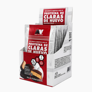 Proteína de Claras de Huevo Caja con 10 sobres Advance Nutrition Sabor Chocomazapán