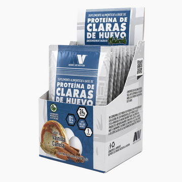 Proteína de Claras de Huevo Naturals Caja con 10 sobres Advance Nutrition Sabor Vainilla Canela