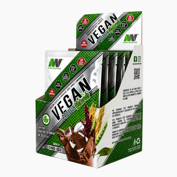 Proteína Vegana Caja con 10 sobres Advance Nutrition Sabor Choco Coco