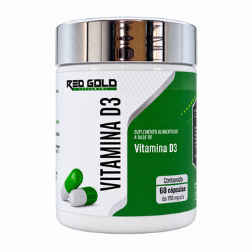 Vitamina D3 60 Cápsulas 750 mg c/u Red Gold Naturals