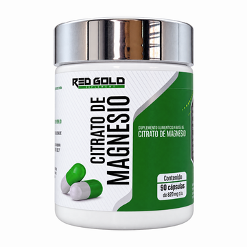 Citrato de Magnesio 90 Cápsulas 820 mg c/u Red Gold Naturals