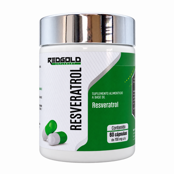 Resveratrol 60 Cápsulas 700 mg c/u Red Gold Naturals