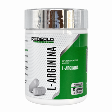 L-Arginina 60 Cápsulas 750 mg c/u Red Gold Naturals