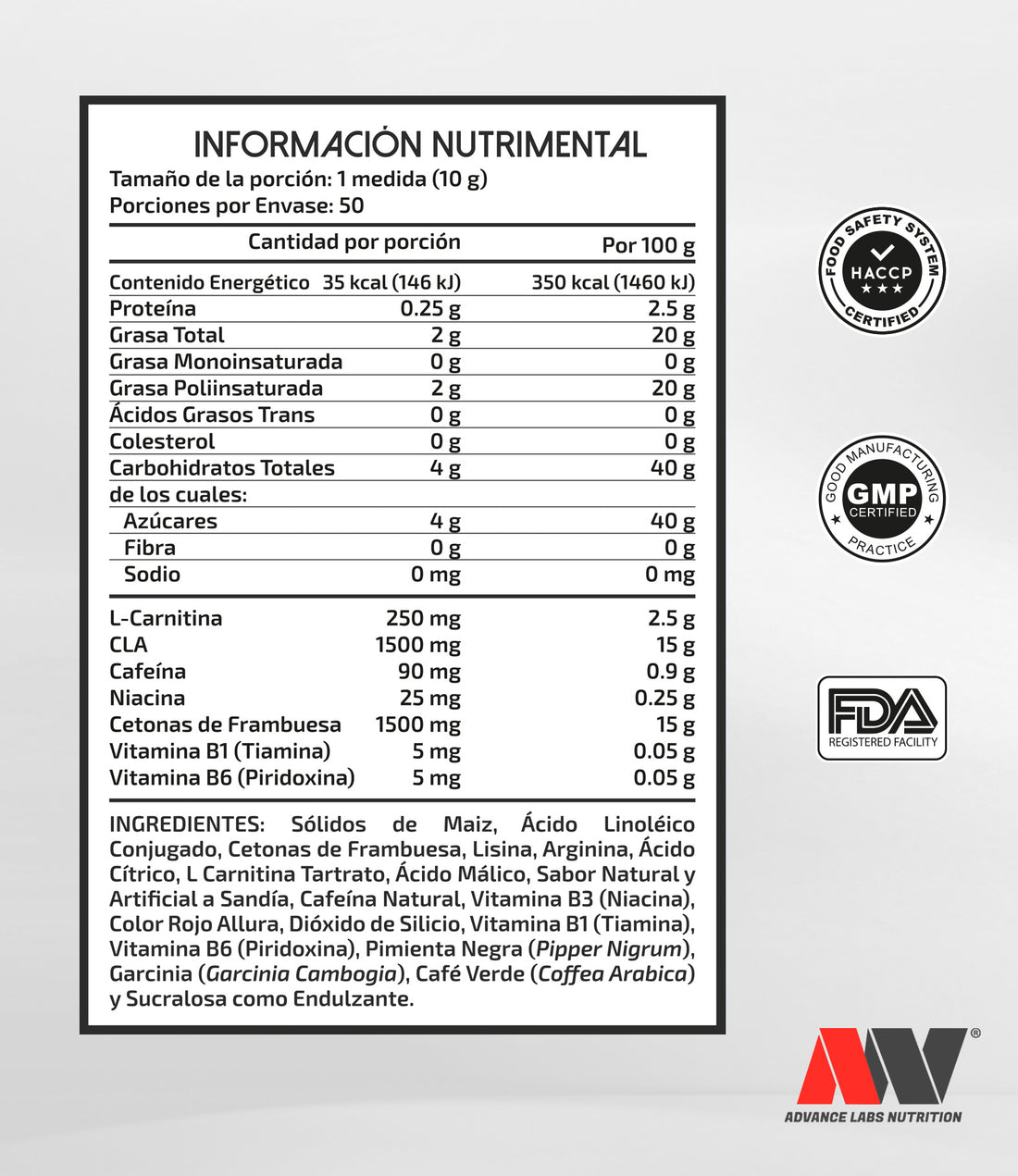 CKL Xtreme Quemador De Grasa 500 Grs Advance Labs Nutrition