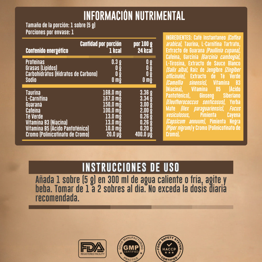 Coffee Fit Caja con 20 sobres Advance Nutrition