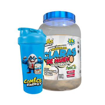 Proteína claras de huevo con ingrediente patentado Astragin®️ 900g, - Comics Energy