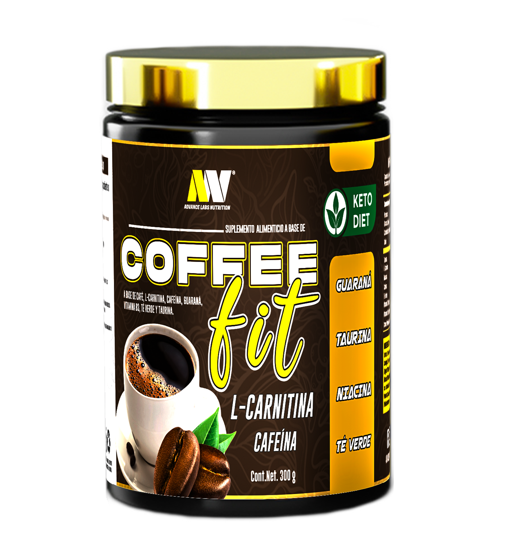 COFFEE FIT 60 tazas Café energético & termogénico Advance Labs Nutrition