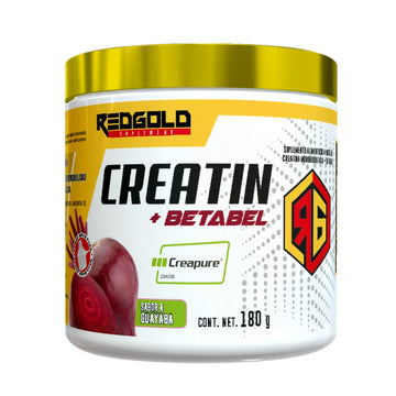Creatina Betabel, 30 Porciones, 180g, Con ingrediente patentado Creapure ®️ – Red Gold