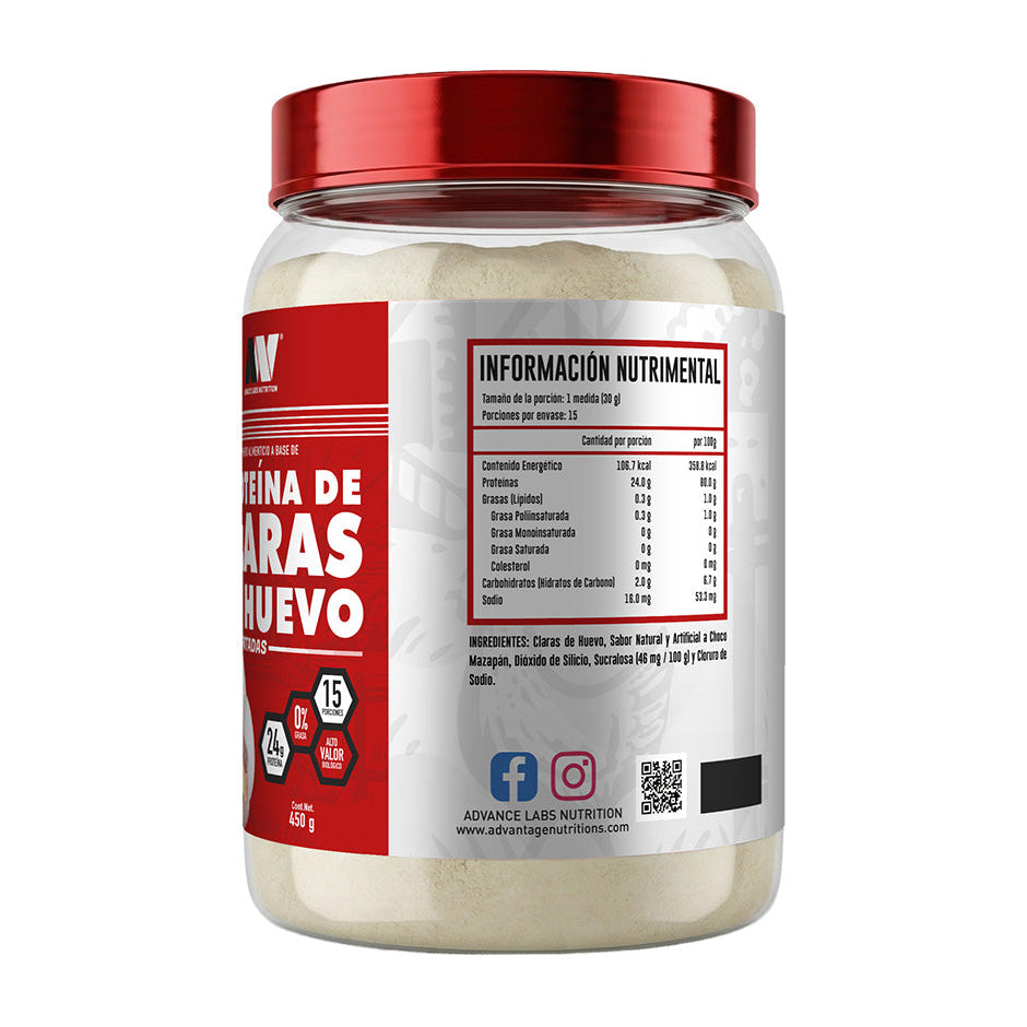 Proteína de Claras de Huevo Deshidratadas Sabor Vainilla canela (450 g)