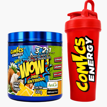 Pre Entreno con AstraGin y Senactiv WOW! (30 Porciones) – Comics Energy