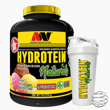 Proteína Hydrotein NATURALS 5Lbs 65 Serv. + Shaker Advance Nutrition