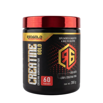 Creatina Monohidratada Pura Red Gold (300 g) 60 servicios