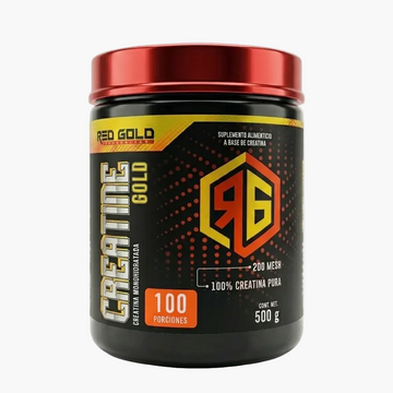 Creatina Gold Micronizada 100% Pura 500g, 100 Servicios – Red Gold