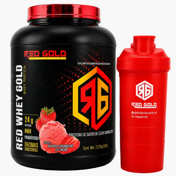 Proteína Red Whey Gold con HMB y Probióticos + SHAKER - Red Gold