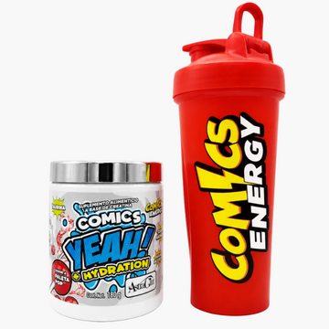 Yeah! Hydration Electrólitos con Creatina y AstraGin + SHAKER – 30 Servicios Comics Energy