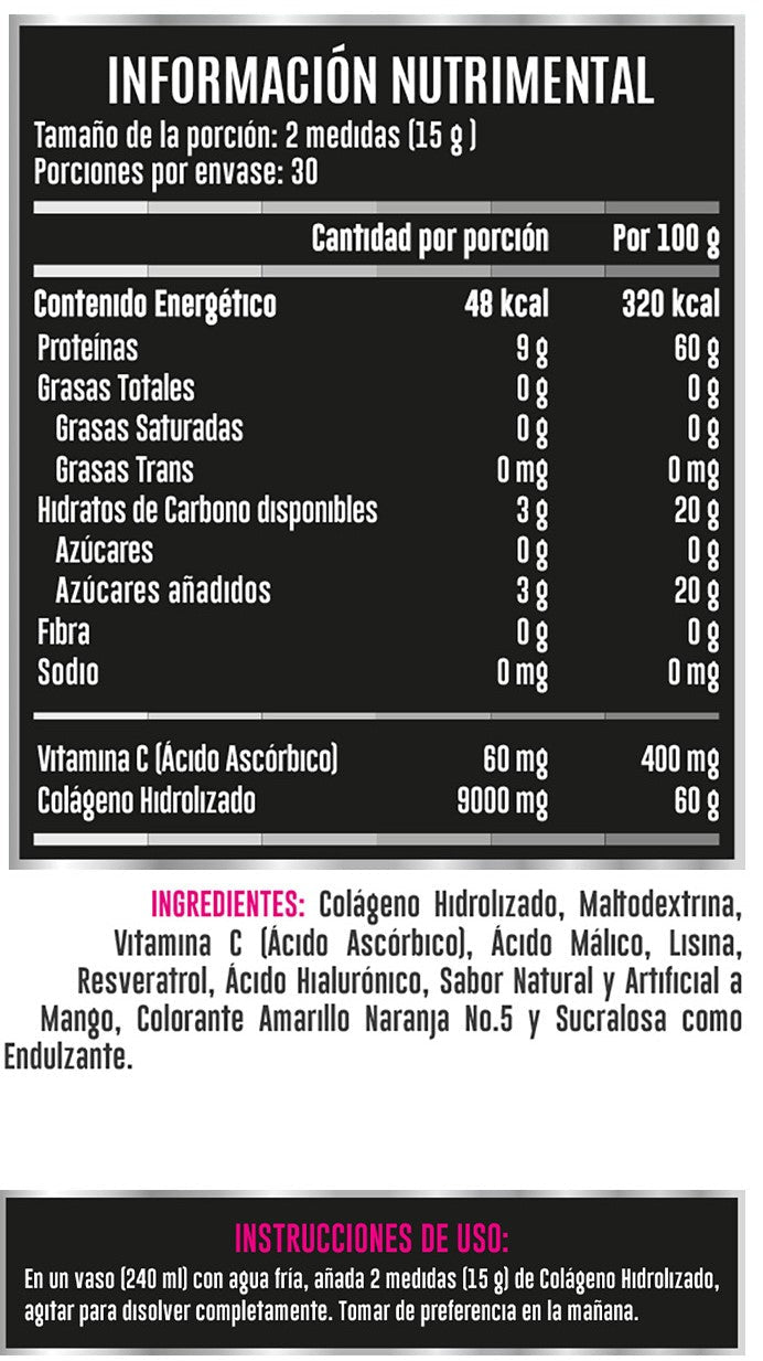 Colágeno Hidrolizado Ella Con Vitamina C Y Acido Hialurónico  450g