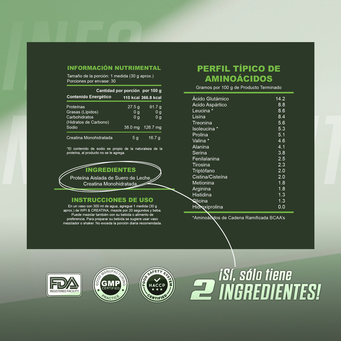 Proteína Aislada de Suero de Leche con Creatina Monohidratada Sin Sabor WPI=Pureza & Creatina (30 Servicios / Cont. Net. 900 g) – Advance Labs Nutrition + SHAKER