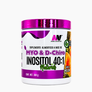 Myo & D-Chiro Inositol 40:1 Naturals con Ácido Fólico y Vitamina D3 Sabor Melón (60 Porciones / Cont. Net. 300 g) – Advance Labs Nutrition ELLA