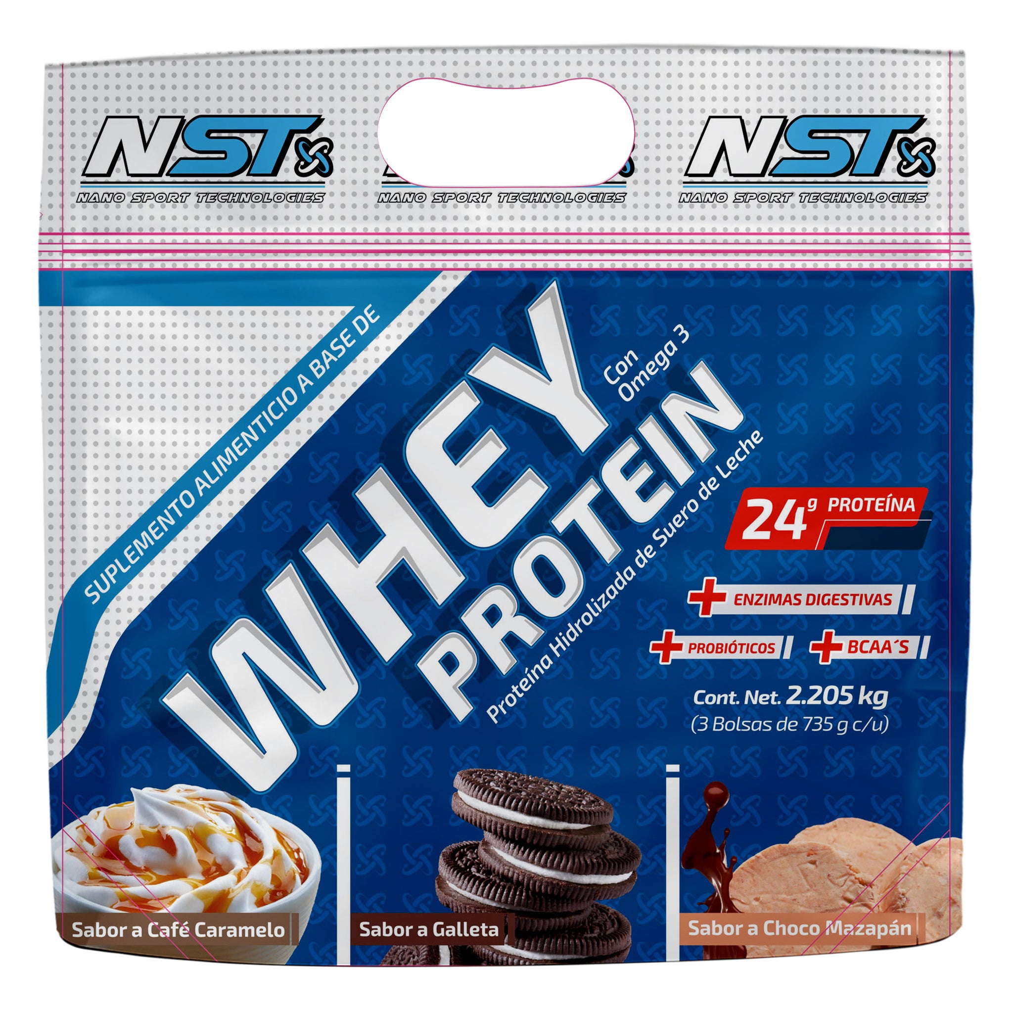Whey Proteina Tri-Sabor Bag 2.2 Kg, NST