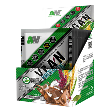 Proteína Vegana Caja con 10 sobres Advance Nutrition Sabor Choco Coco