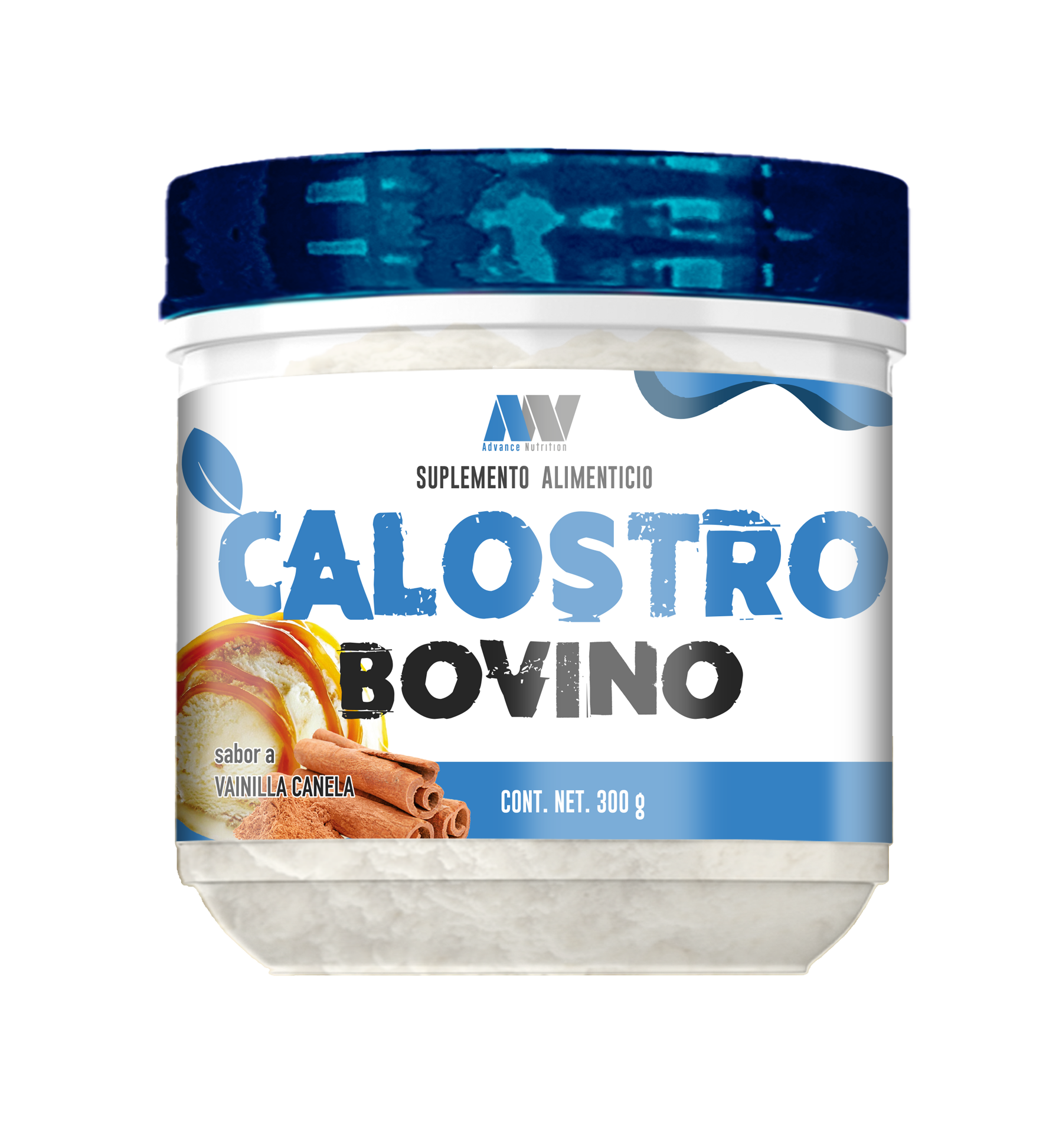 Calostro bovino Sabor vainilla canela, 300g - Advance Nutrition