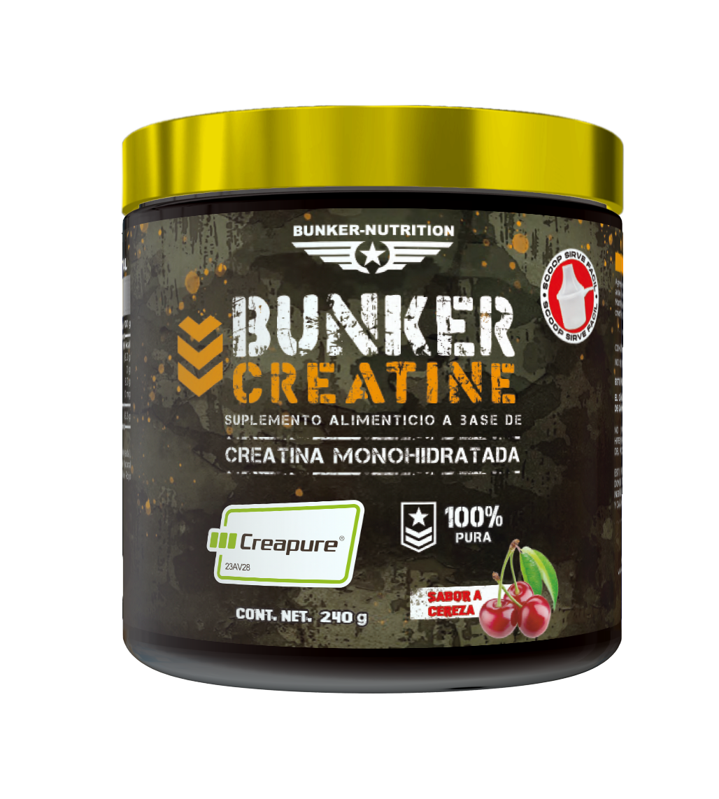 Creatina con Creapure ®️ 100% pura + SHAKER GRATIS Bunker Nutrition