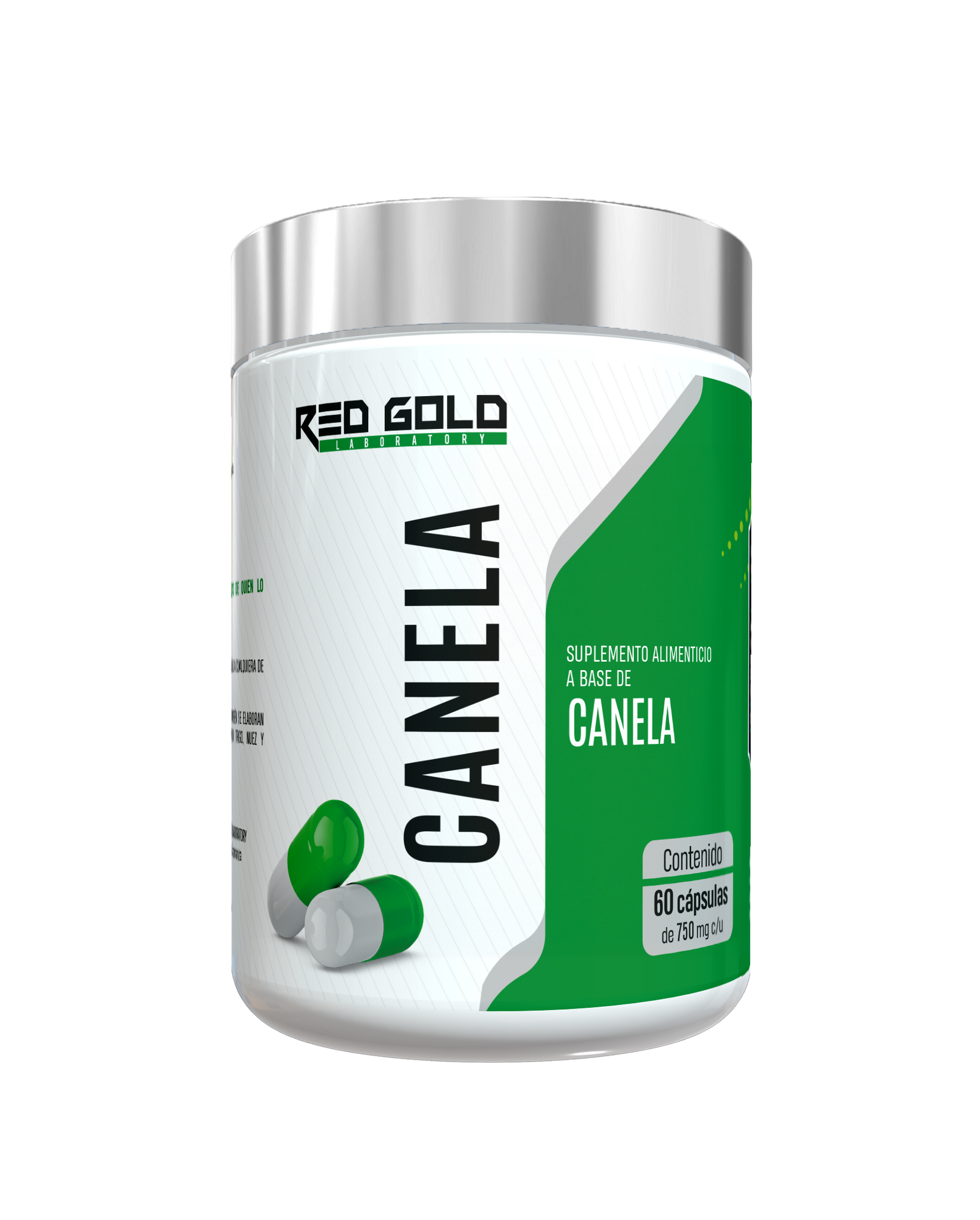 Canela 60 Cápsulas 750 mg c/u Red Gold Naturals