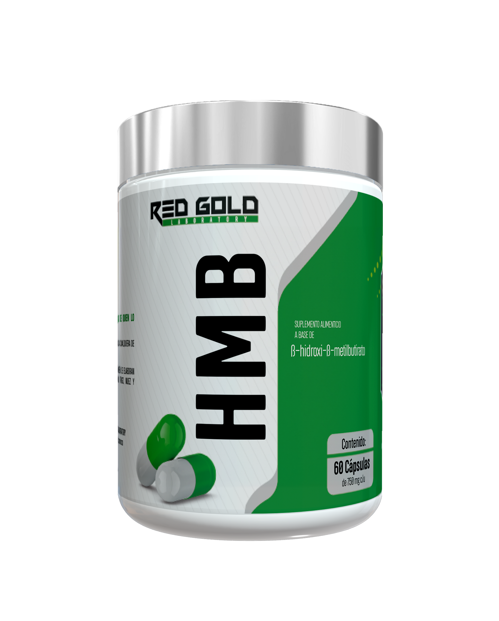 HMB 60 Cápsulas 750 mg c/u Red Gold Naturals