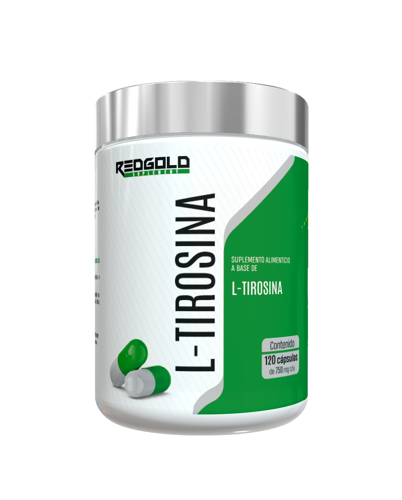L-Tirosina 60 Cápsulas 750 mg c/u Red Gold Naturals