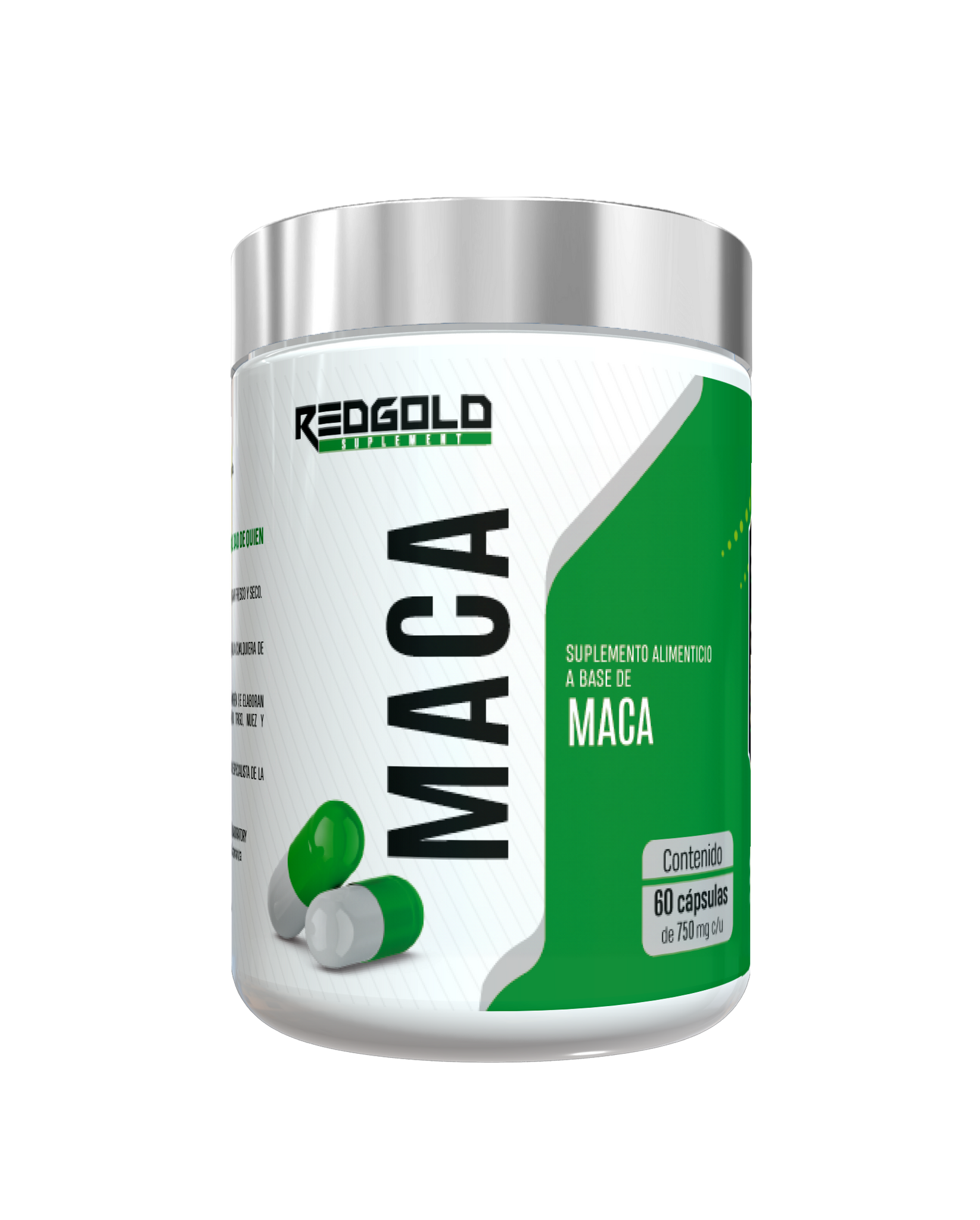 Maca 60 Cápsulas 750 mg c/u Red Gold Naturals