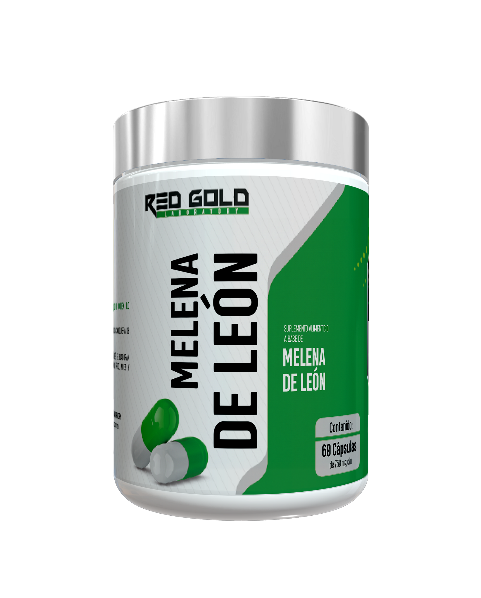 Melena de León 60 Cápsulas 750 mg c/u Red Gold Naturals
