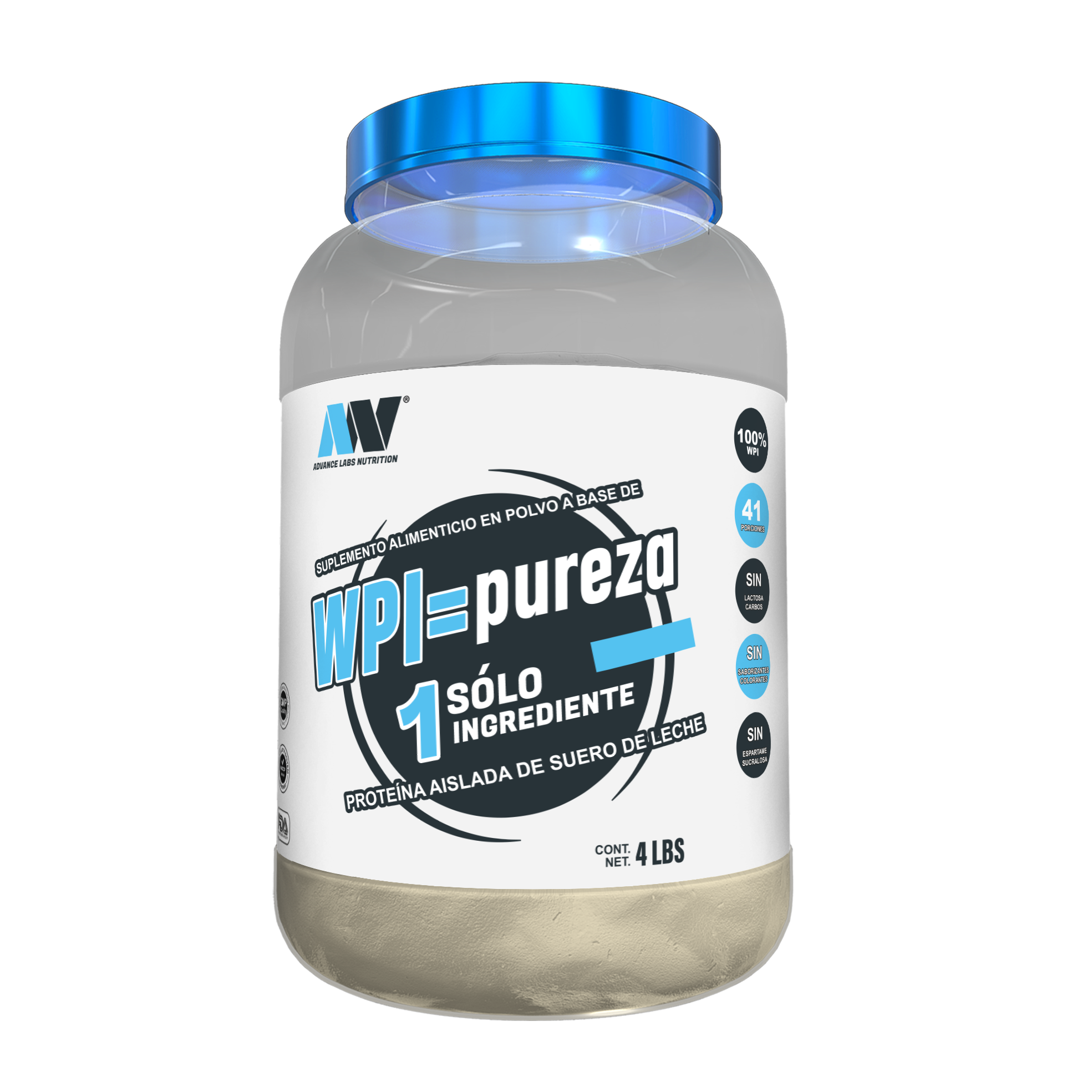 Proteína Pureza-Iwp-100 1Kg 100% Natural Sin sabor