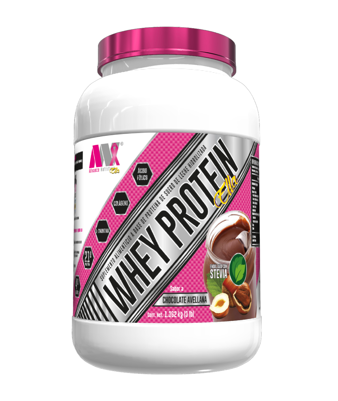 Proteína Whey Ella, Advance Nutrition, 1.372 kg (3 lbs)
