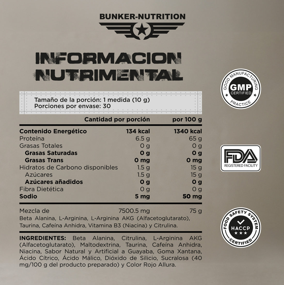 Missile Pre-Workout 30 Serv. + SHAKER GRATIS Bunker Nutrition