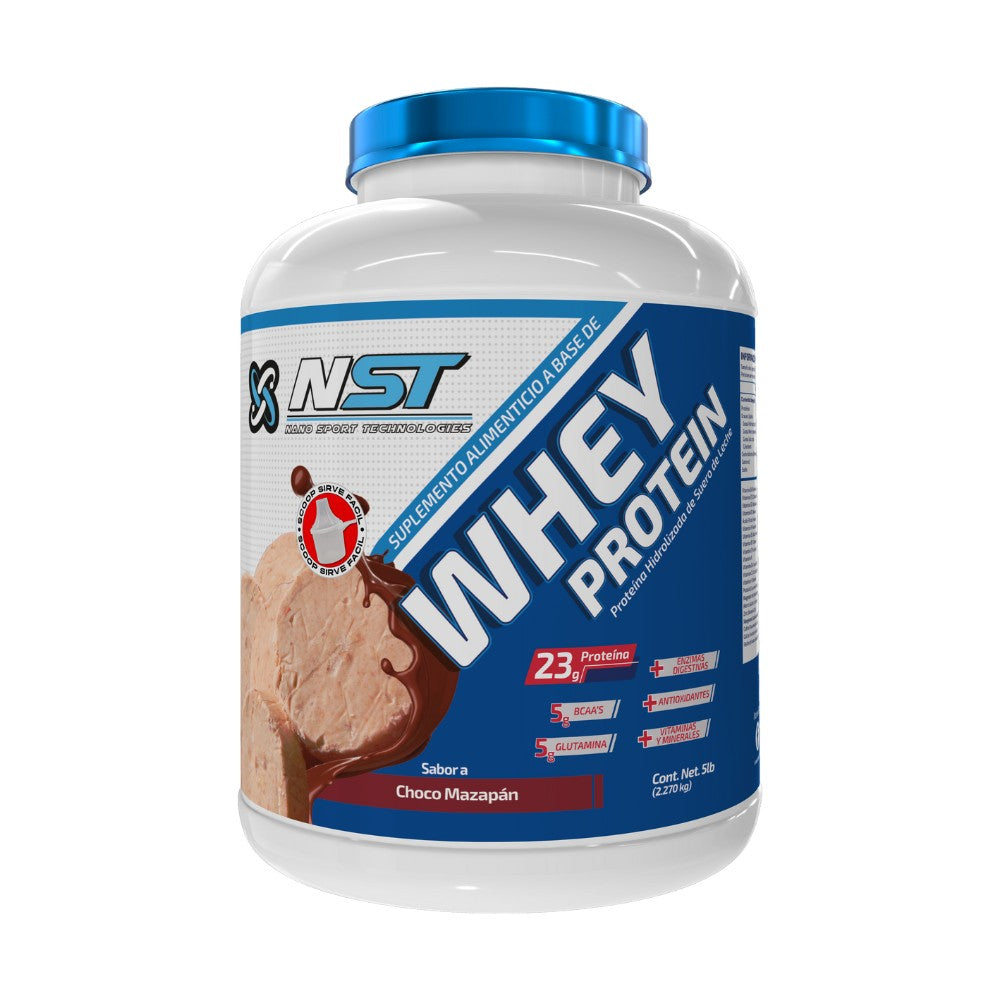 NST Whey Protein Suero de leche con encimas digestivas 65 Servicios 5 Lbs