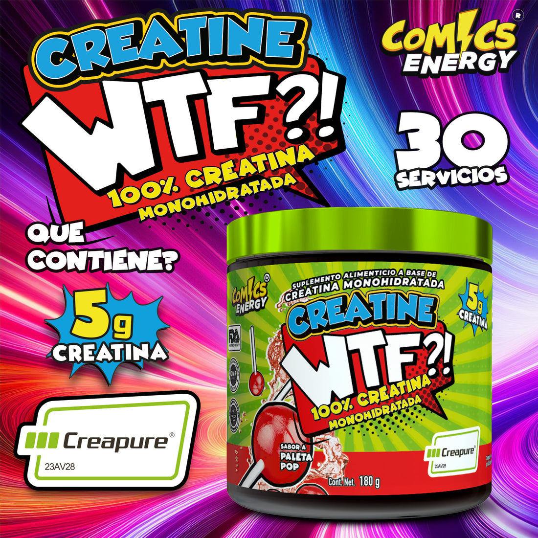 Creatine WTF!? 100 % Creatina Monohidratada Creapure