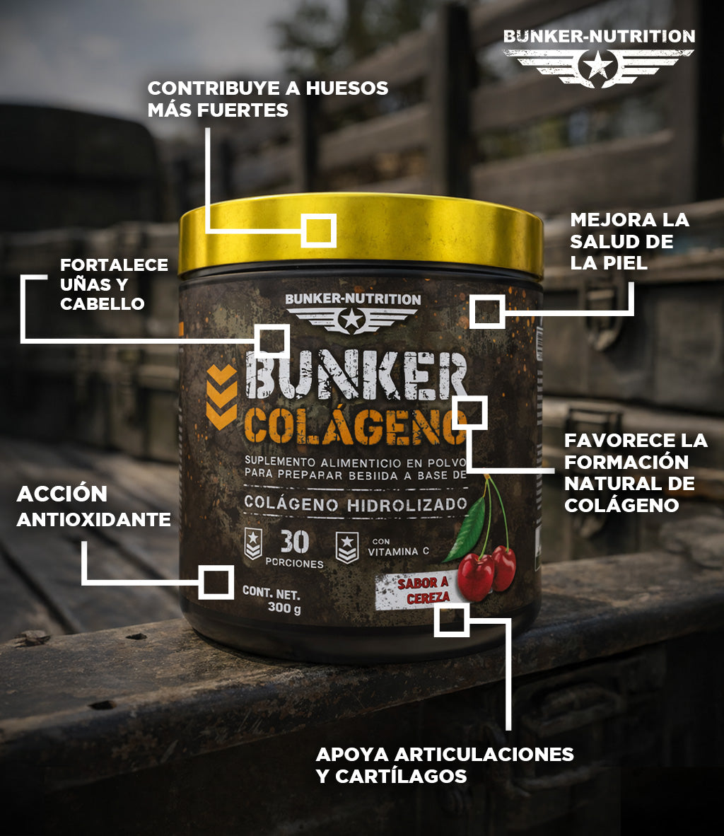 Colágeno Hidrolizado con Vitamina 30 serv. + SHAKER GRATIS Bunker Nutrition